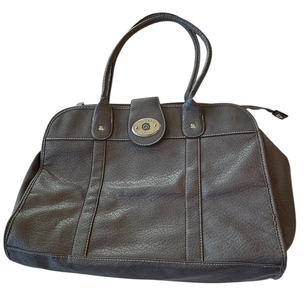 Rosetti Dark Gray Leather Look Women’s Attaché Laptop Briefcase Tech Bag MINTY